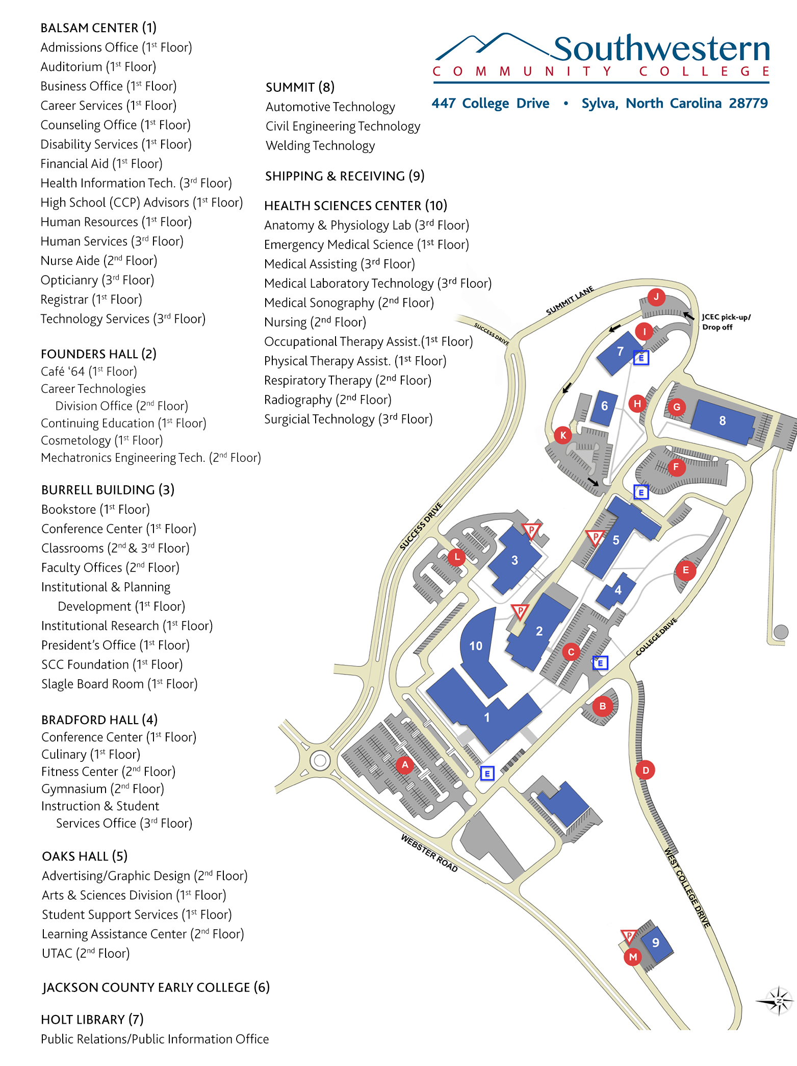 Scc Locations Southwestern Community College